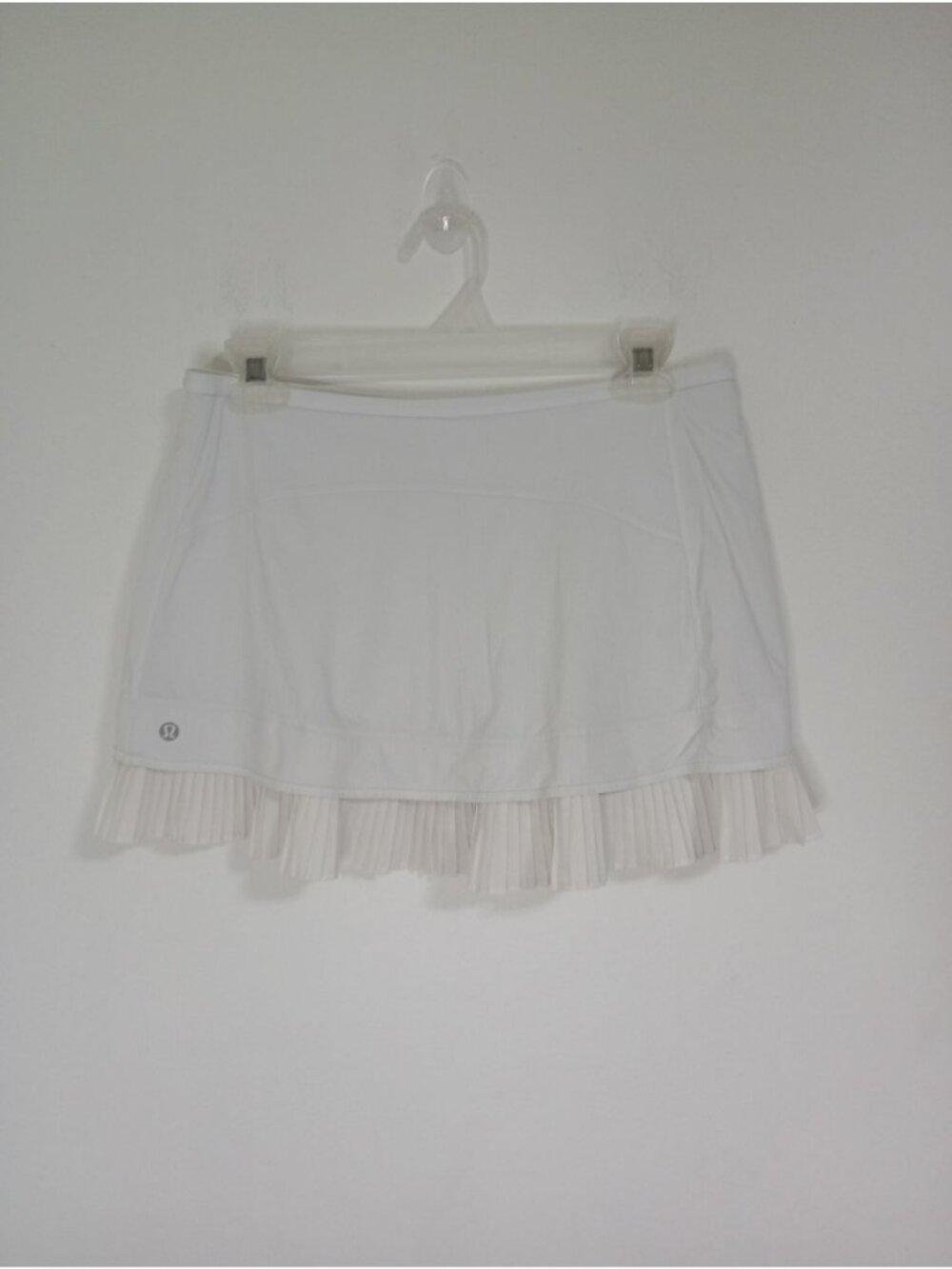 Lululemon White Pleated Athletic Skort With Built-In Shorts Size 6